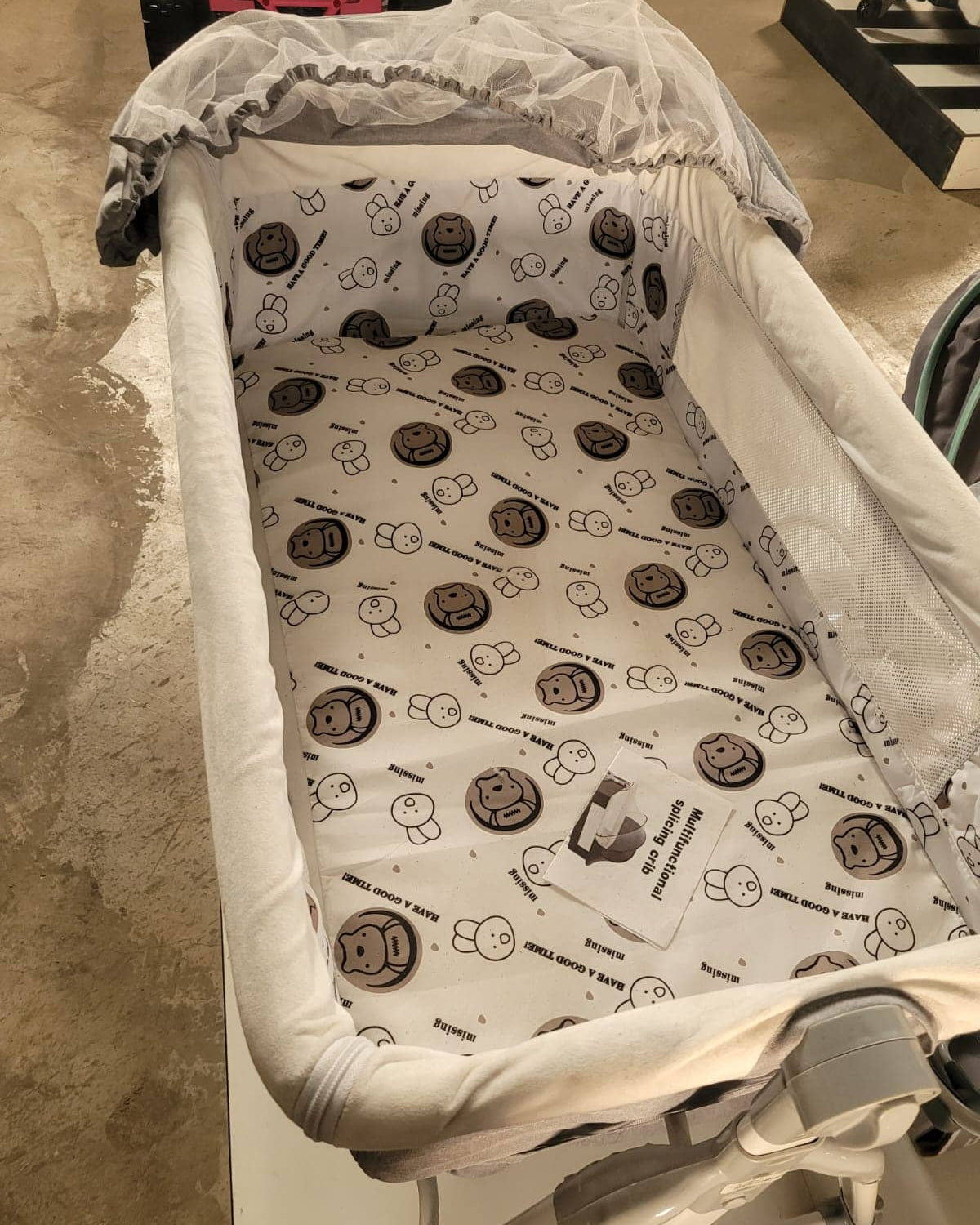 Gray baby co-bassinet