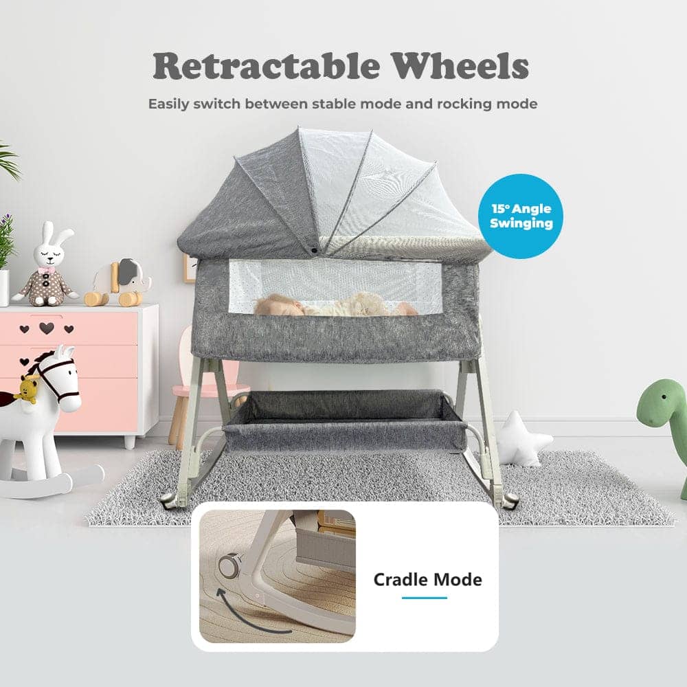 Gray baby co-bassinet